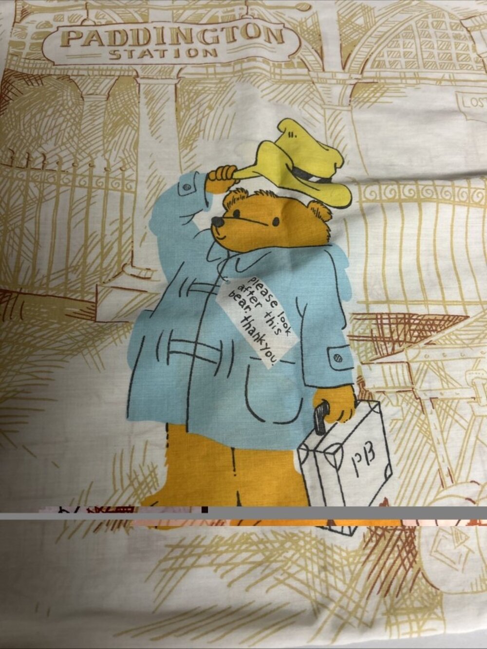 Vintage Paddington Bear Pillowcase Dan River Percale